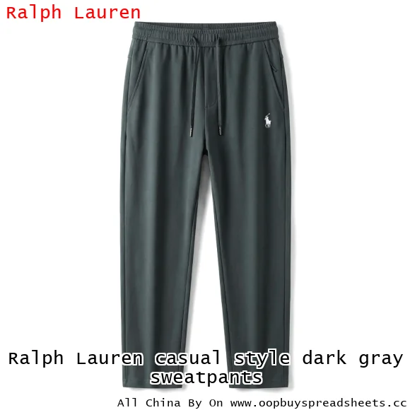 Ralph Lauren casual style dark gray sweatpants