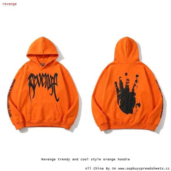 Revenge trendy and cool style orange hoodie