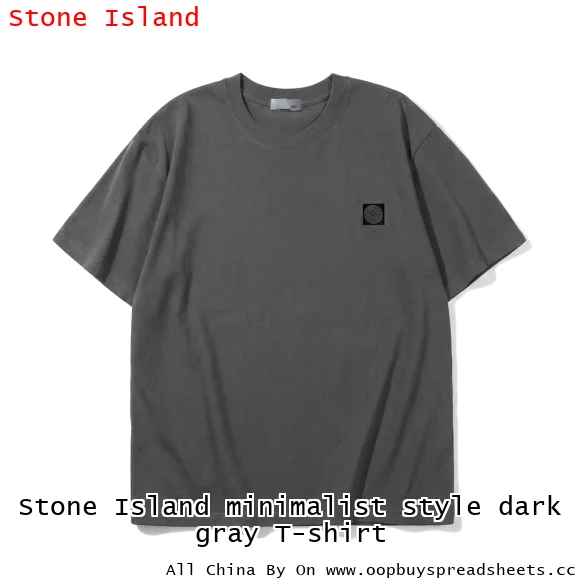 Stone Island minimalist style dark gray T-shirt