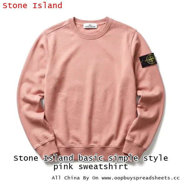 Stone Island basic simple style pink sweatshirt