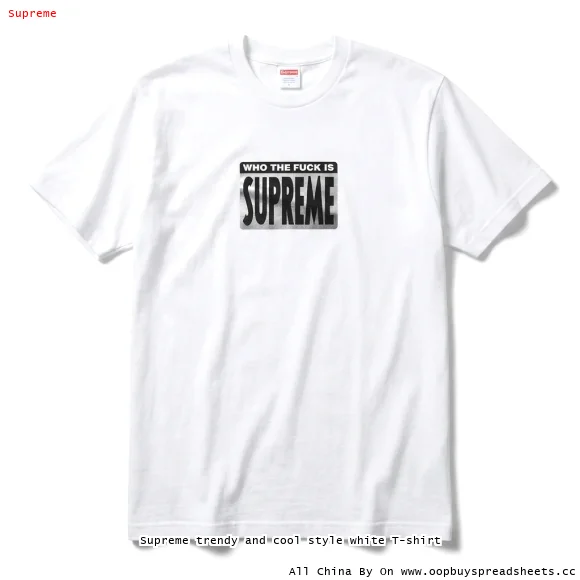 Supreme trendy and cool style white T-shirt