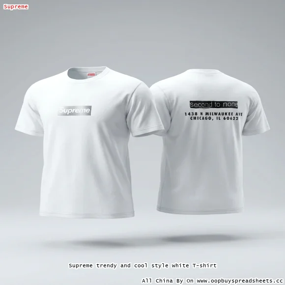 Supreme trendy and cool style white T-shirt