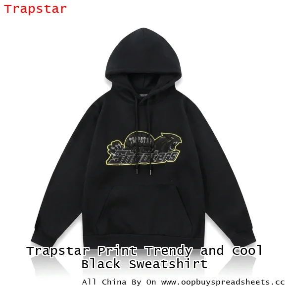 Trapstar Print Trendy and Cool Black Sweatshirt