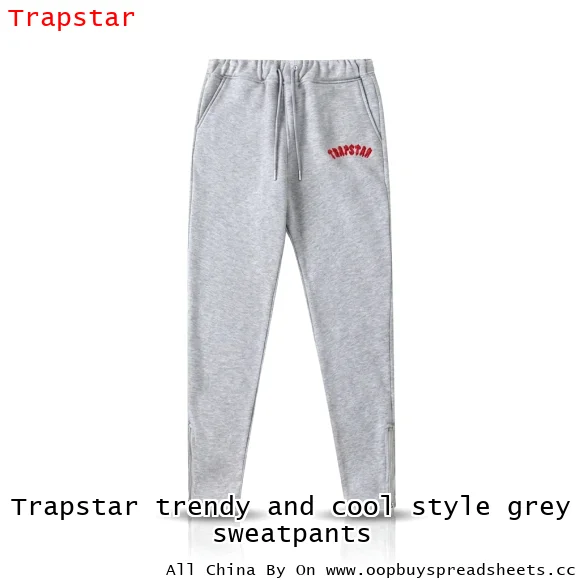 Trapstar trendy and cool style grey sweatpants