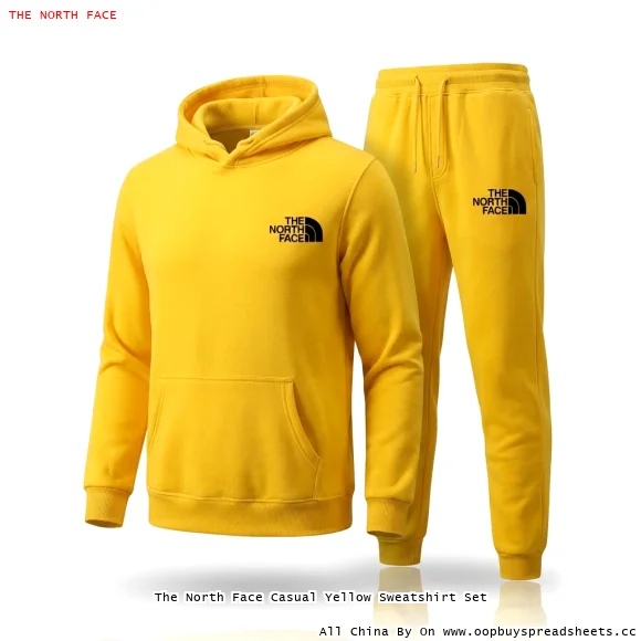The North Face Casual Yellow Sweatshirt Set