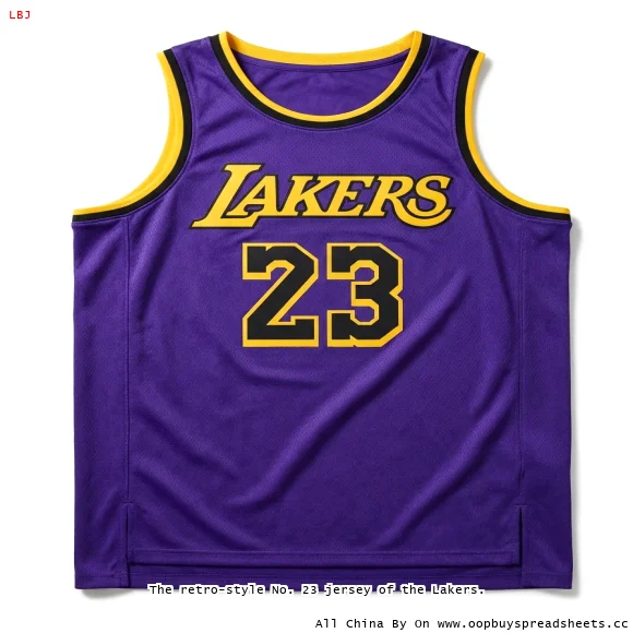 The retro-style No. 23 jersey of the Lakers.