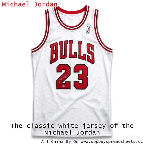The classic white jersey of the Michael Jordan