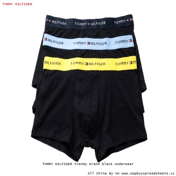 TOMMY HILFIGER trendy brand black underwear