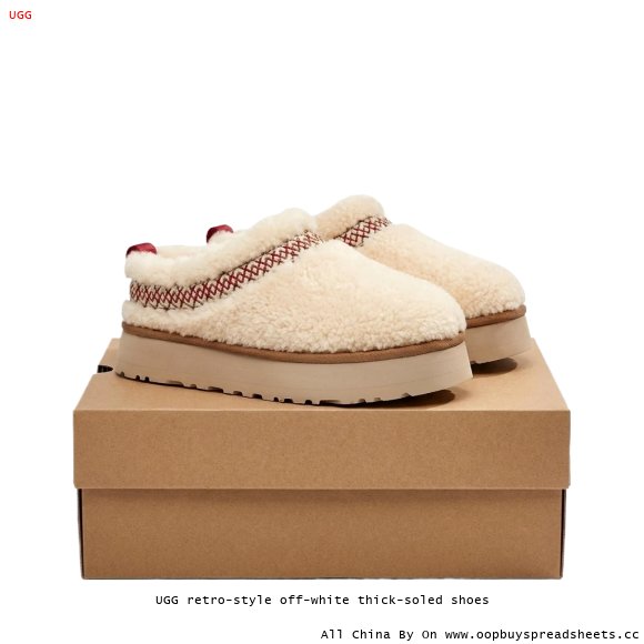 UGG retro-style off-white thick-soled shoes