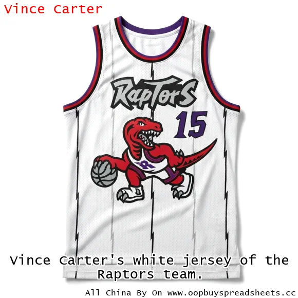 Vince Carter's white jersey of the Raptors team.