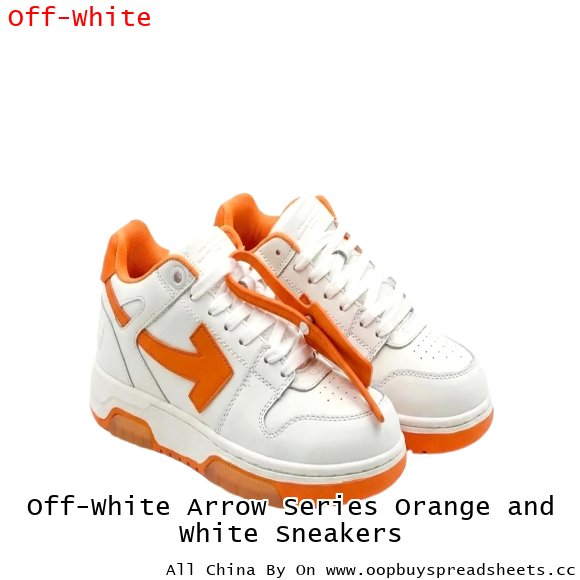 Off-White Arrow Series Orange and White Sneakers