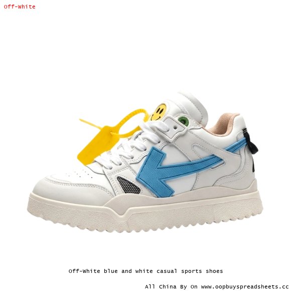 Off-White blue and white casual sports shoes