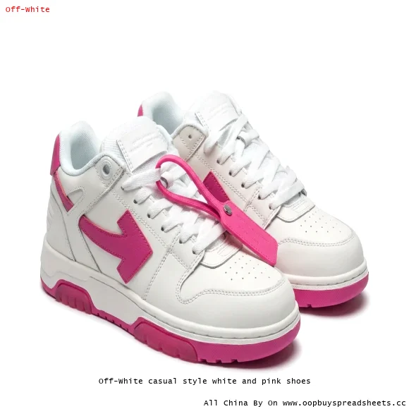 Off-White casual style white and pink shoes
