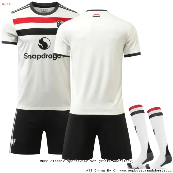 MUFC Classic Sportswear Set (White and Black)