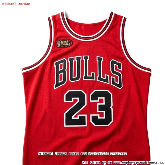 Michael Jordan retro red basketball uniforms