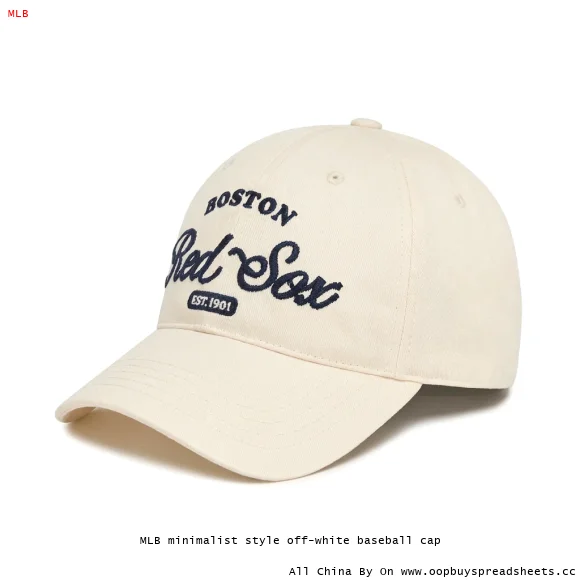 MLB minimalist style off-white baseball cap