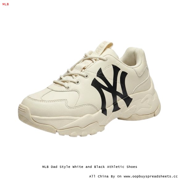 MLB Dad Style White and Black Athletic Shoes