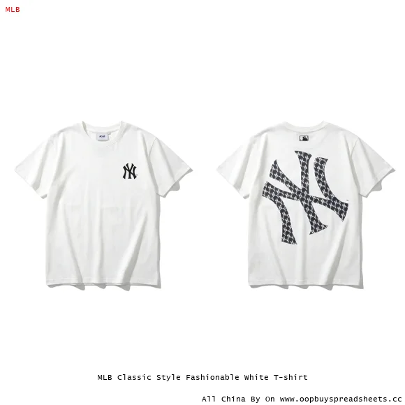 MLB Classic Style Fashionable White T-shirt