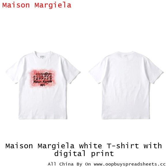 Maison Margiela white T-shirt with digital print