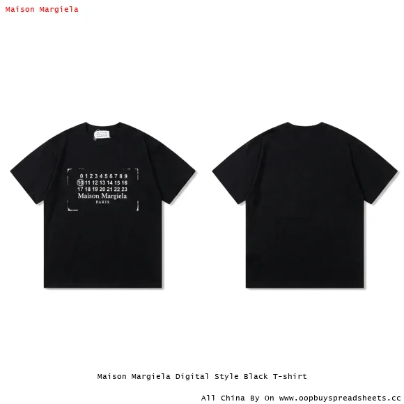 Maison Margiela Digital Style Black T-shirt