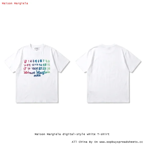Maison Margiela digital-style white T-shirt