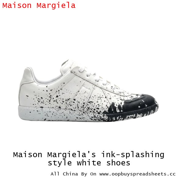 Maison Margiela's ink-splashing style white shoes