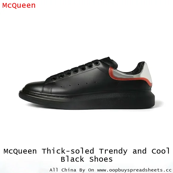McQueen Thick-soled Trendy and Cool Black Shoes