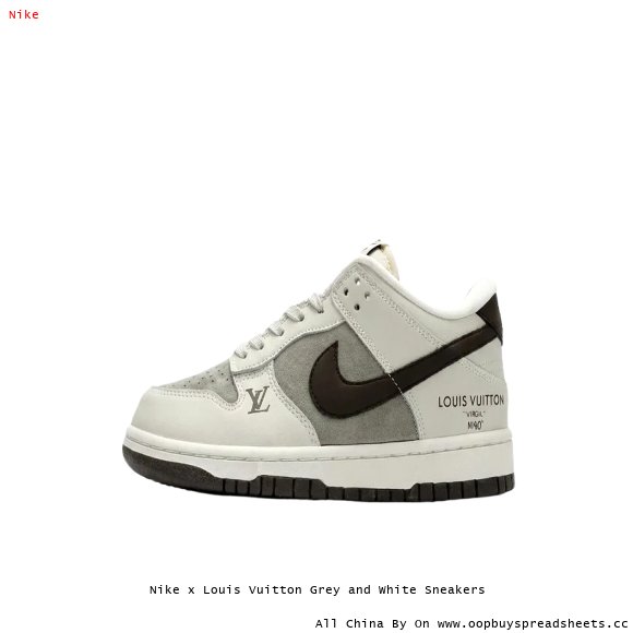 Nike x Louis Vuitton Grey and White Sneakers