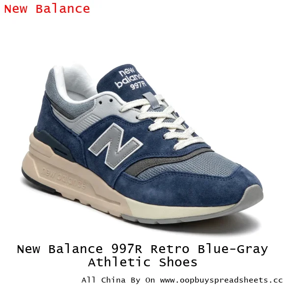New Balance 997R Retro Blue-Gray Athletic Shoes