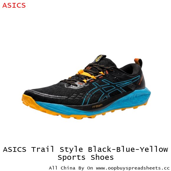 ASICS Trail Style Black-Blue-Yellow Sports Shoes