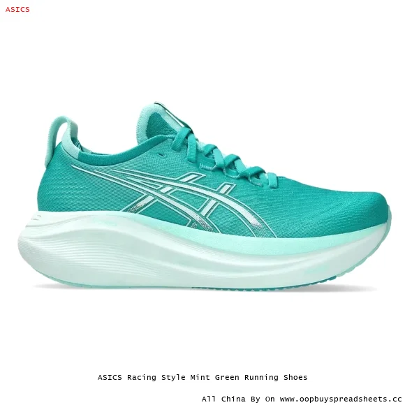 ASICS Racing Style Mint Green Running Shoes