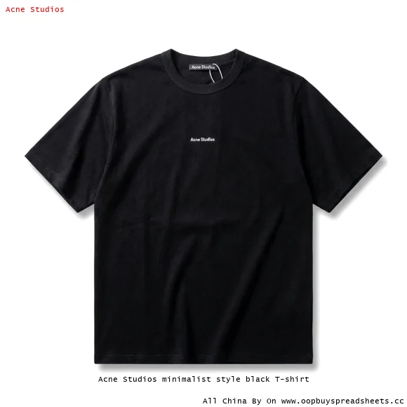 Acne Studios minimalist style black T-shirt