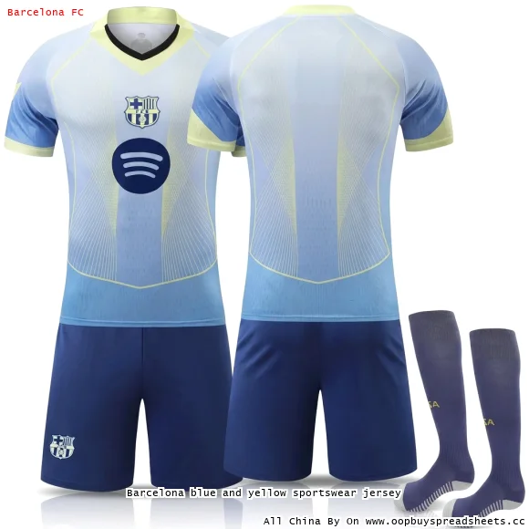 Barcelona blue and yellow sportswear jersey