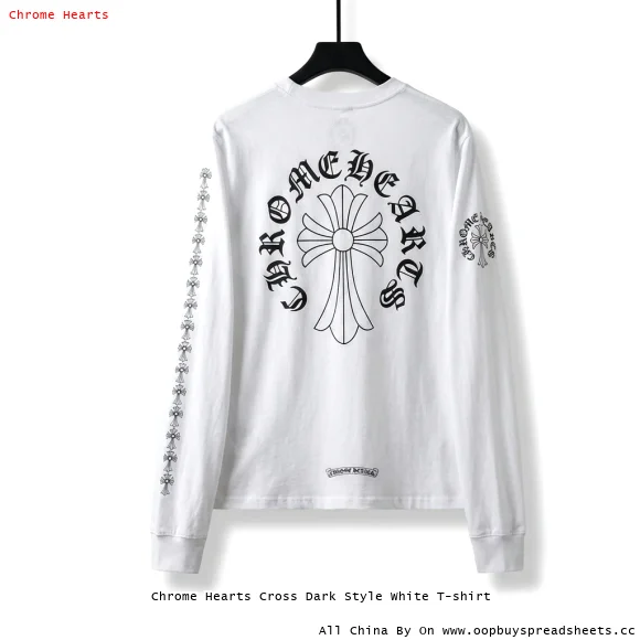 Chrome Hearts Cross Dark Style White T-shirt