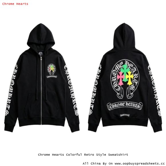 Chrome Hearts Colorful Retro Style Sweatshirt
