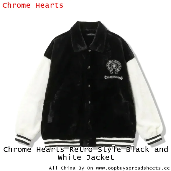 Chrome Hearts Retro Style Black and White Jacket