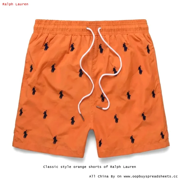 Classic style orange shorts of Ralph Lauren