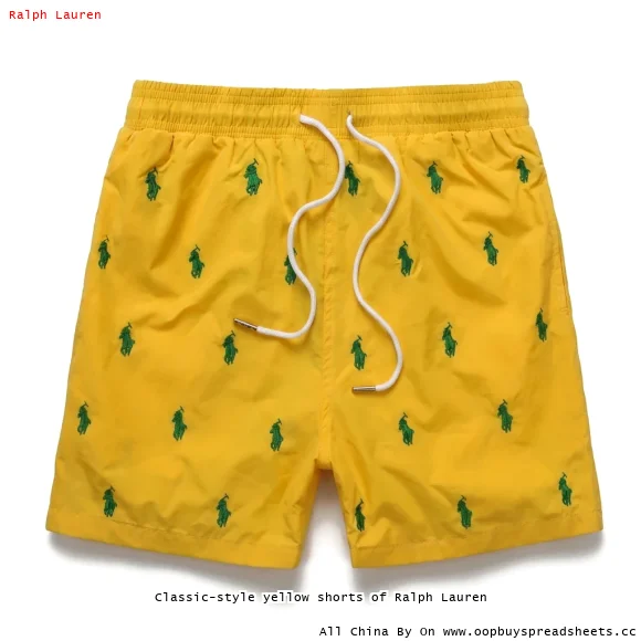 Classic-style yellow shorts of Ralph Lauren