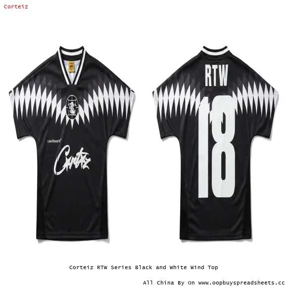 Corteiz RTW Series Black and White Wind Top