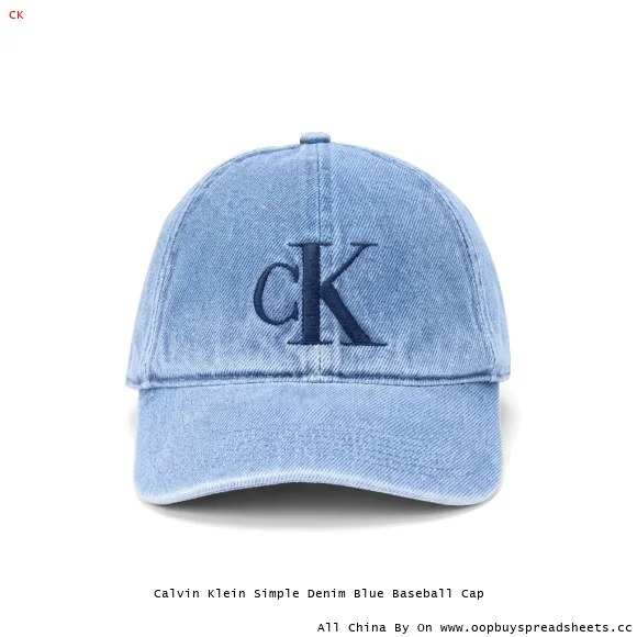 Calvin Klein Simple Denim Blue Baseball Cap