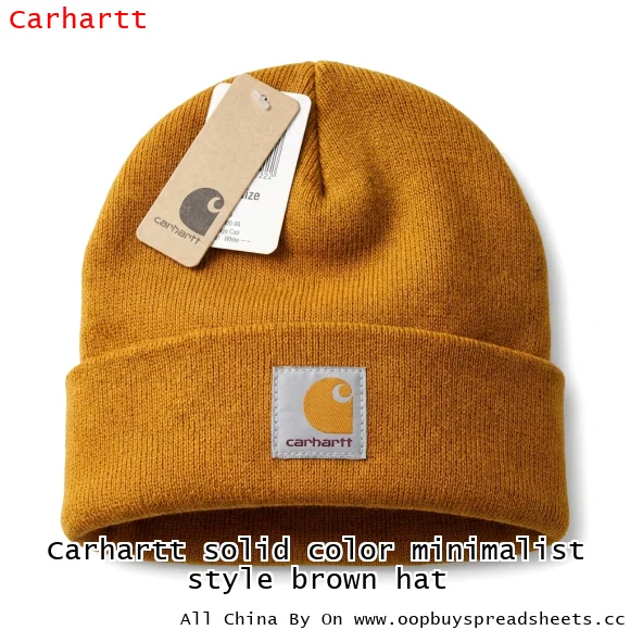 Carhartt solid color minimalist style brown hat