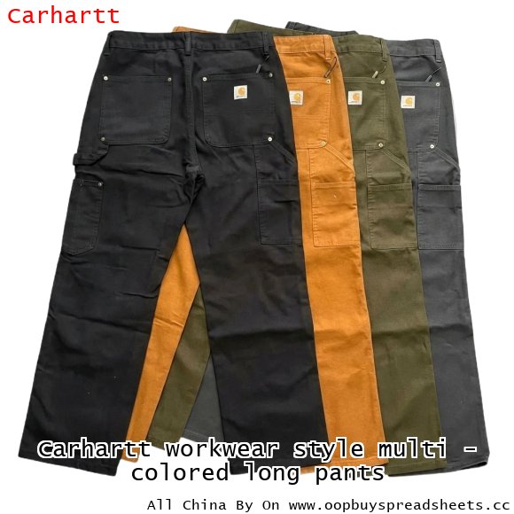 Carhartt workwear style multi - colored long pants