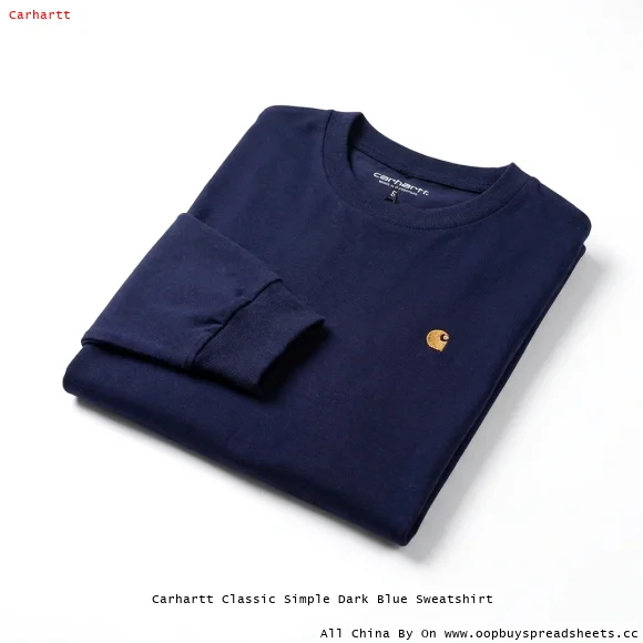 Carhartt Classic Simple Dark Blue Sweatshirt