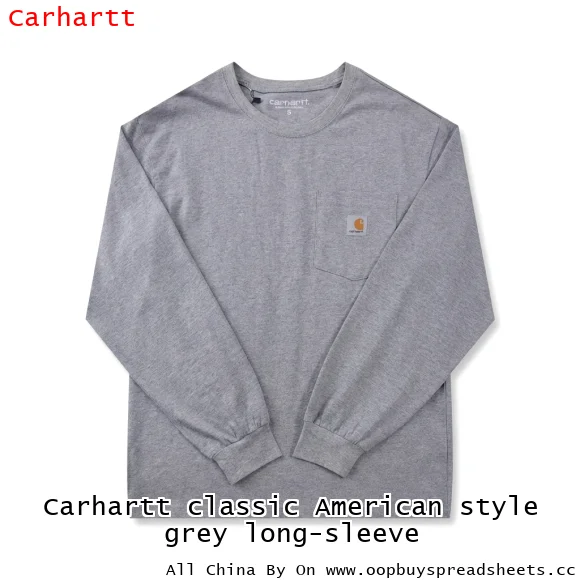 Carhartt classic American style grey long-sleeve