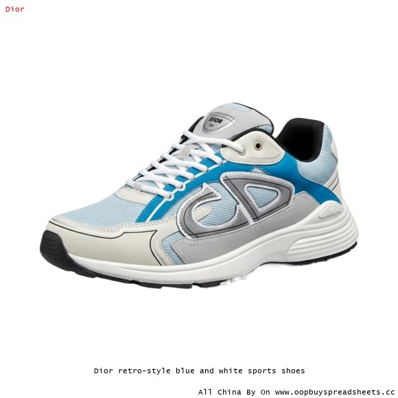 Dior retro-style blue and white sports shoes