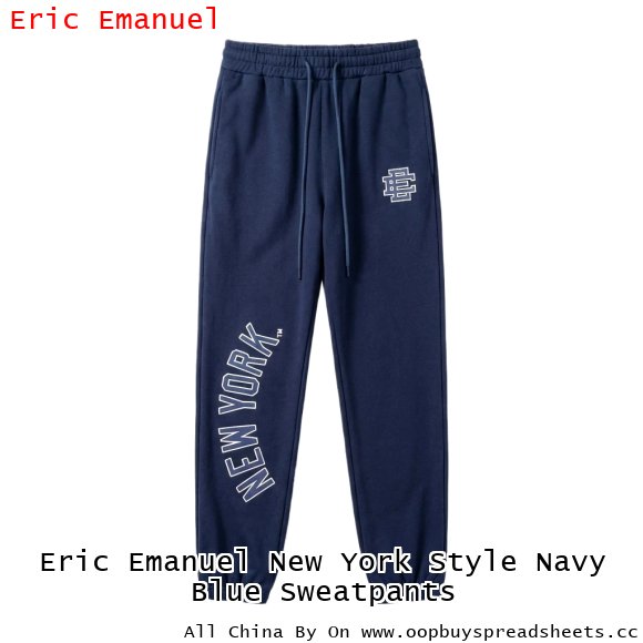 Eric Emanuel New York Style Navy Blue Sweatpants