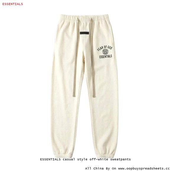 ESSENTIALS casual style off-white sweatpants