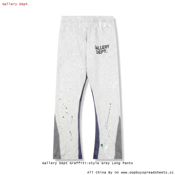 Gallery Dept Graffiti-style Grey Long Pants