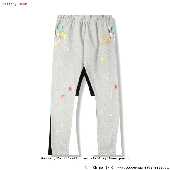 Gallery Dept Graffiti-style Grey Sweatpants