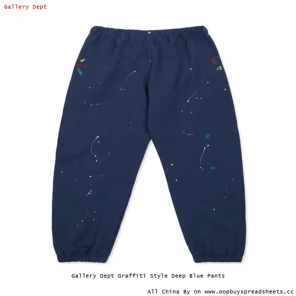 Gallery Dept Graffiti Style Deep Blue Pants